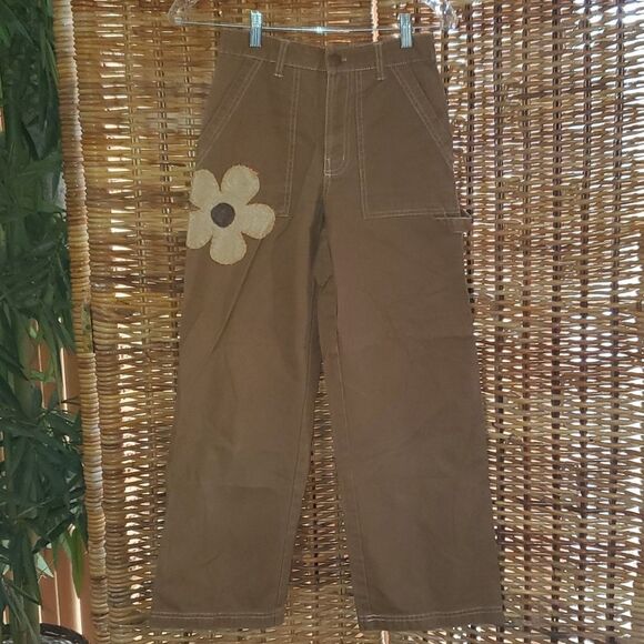 Wild Fable Painter Pants Flower 0 - Picture 1 of 13